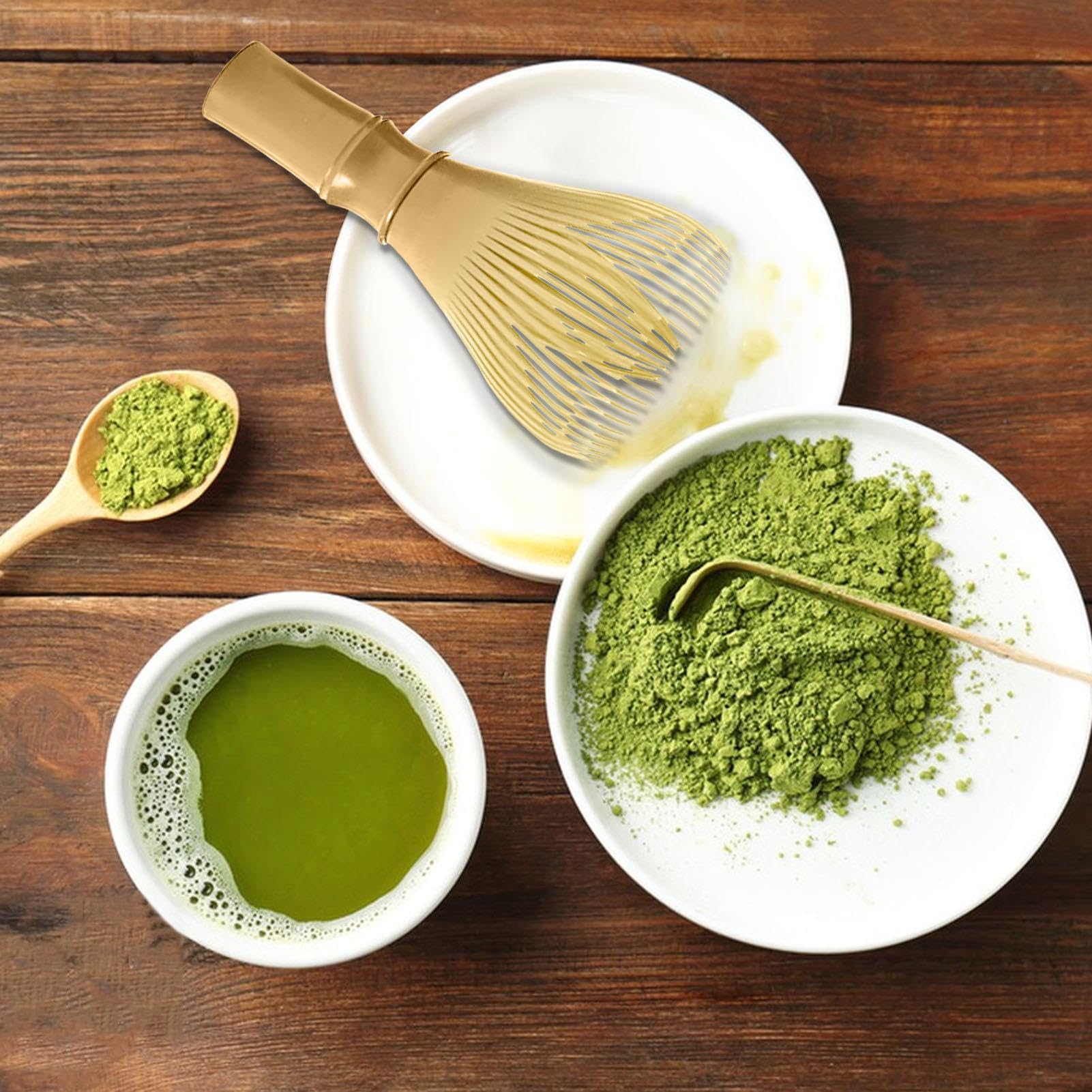 Fouet à Matcha En Résine PP - Version Durable Du Chasen Traditionnel, Lavable Au Lave-vaisselle, Vert