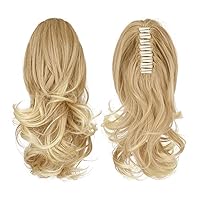 Vista 64 de SOFEIYAN Extensión de Cola de Caballo de 11 Pulgadas con Clip de Pinza, Extensiones de Cabello de Cola de Caballo Larga Rizada Ondulada, Cola