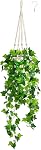 Dahey Fake Hanging Plants Artificial Decor Macrame Hanger with Artificial Vines in Pots Greenery for Wall Ceiling Bedroom Bathroom Indoor Home Decor, 1 Pack