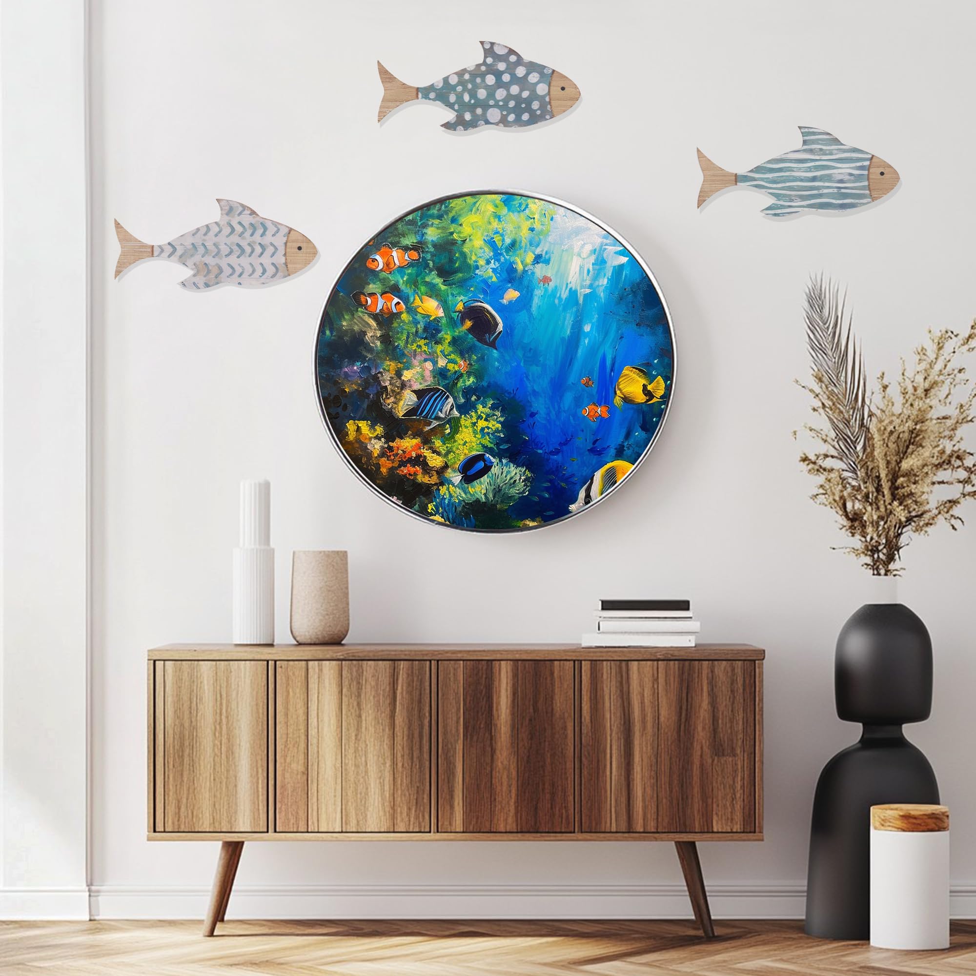 Cartello Motivazionale In Legno Per Scrivania - Decorazione Nautica Con Spiaggia Costiera, 12,7x12,7 Cm, Per Casa, Bagno, Ufficio O Fattoria