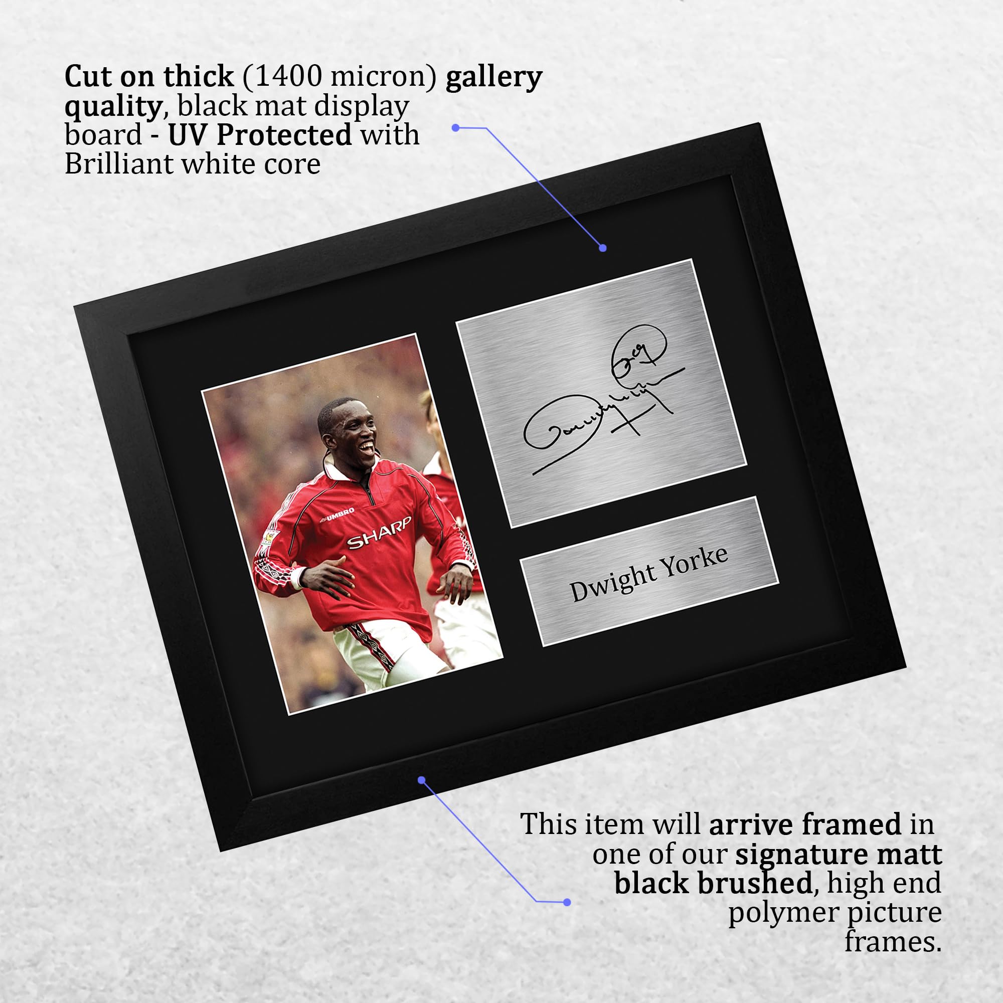 Amazon.com: HWC Trading Dwight Yorke Framed Gifts Printed Signed