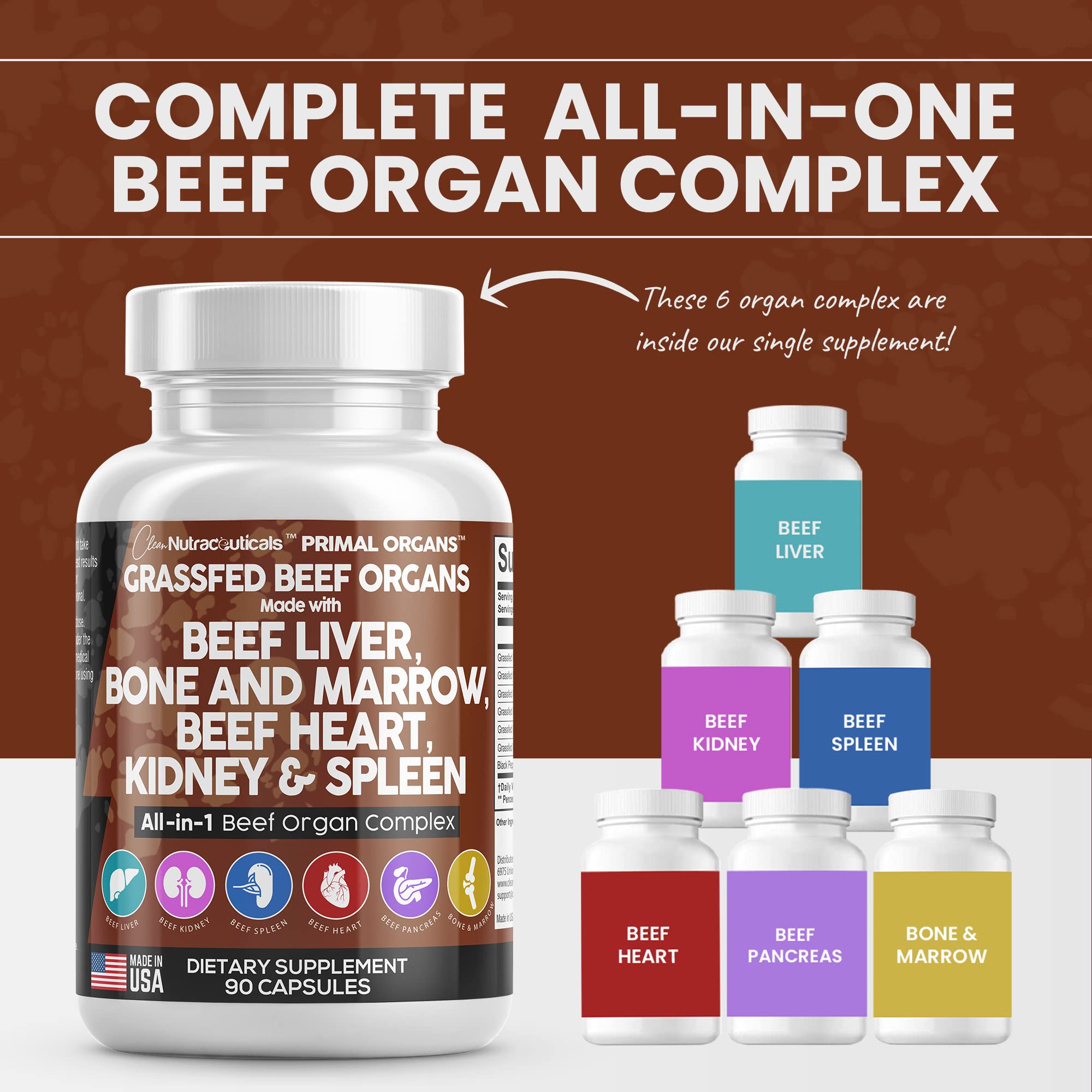 Snapklik.com : Clean Nutraceuticals Grass Fed Beef Liver Capsules ...