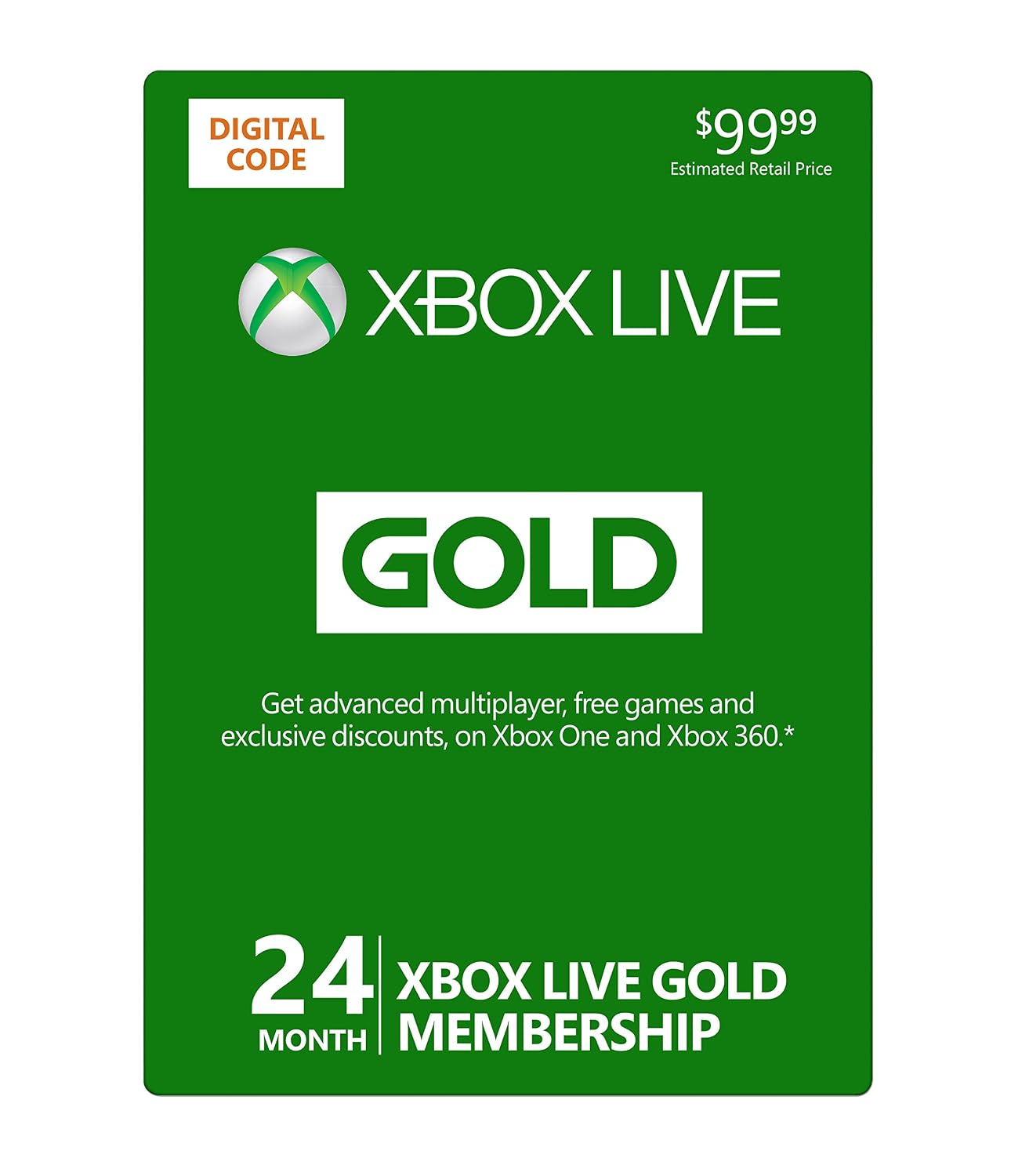 Xbox Live 24 Month Gold Membership - Xbox 360 Digital Code