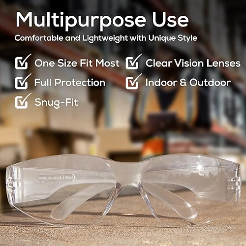 Miniatura 8 de BISON LIFE Safety Glasses - Scratch Resistant Eyewear Polycarbonate Impact Resistant Lens