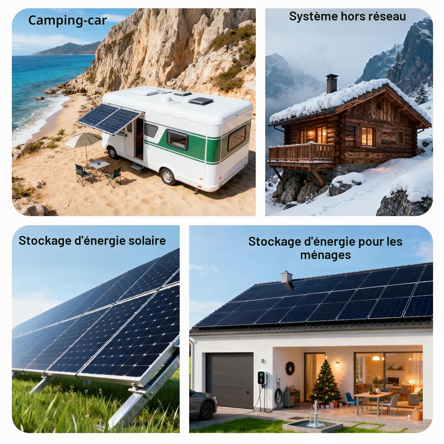 Batterie lithium Mjbsan LiFePO4 12V 140AH H190 avec Bluetooth, capacité de 1792 Wh, BMS 150A, durée de vie maximale de plus de 15 000 cycles, idéale pour camping-cars, systèmes solaires et caravanes.
