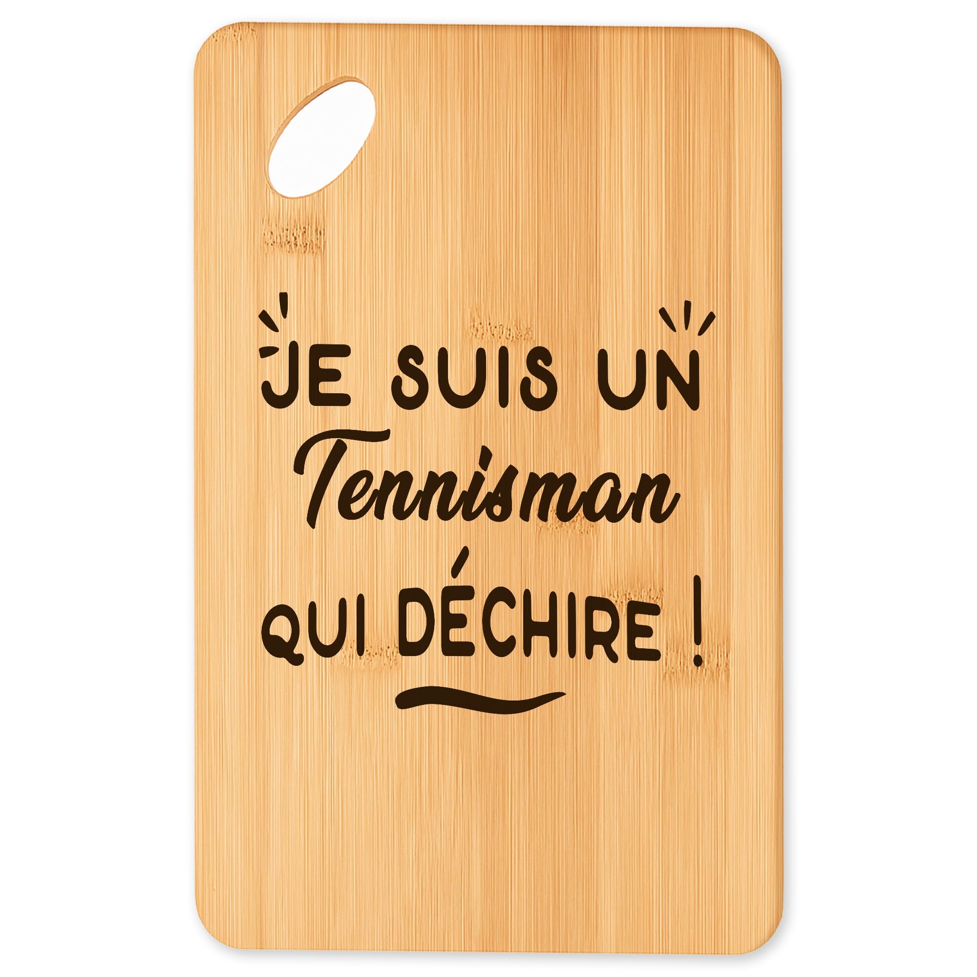 Planche à découper originale pour en finir avec les apéros ternes : l'effet tennisman
