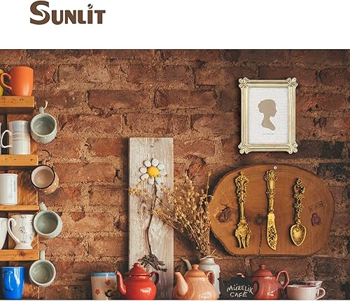 Miniatura 6 de Sunlit Marco de fotos vintage de 5 x 7 pulgadas, marcos de fotos antiguos de lujo con parte frontal de cristal, pantalla de fotos, colgar en la