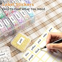 Vista 4 de Mathtoxyz Caja Organizadora de Cuentas, 62 Piezas Organizadores Pequeños y Estuches de Plástico para Almacenamiento, Mini Recipientes