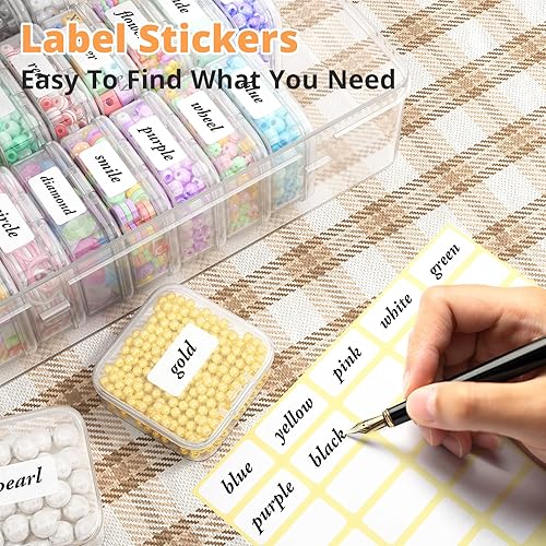 Miniatura 4 de Mathtoxyz Caja organizadora de cuentas, 31 unidades pequeñas para organizar cuentas y cajas de plástico de almacenamiento, cajas pequeñas de