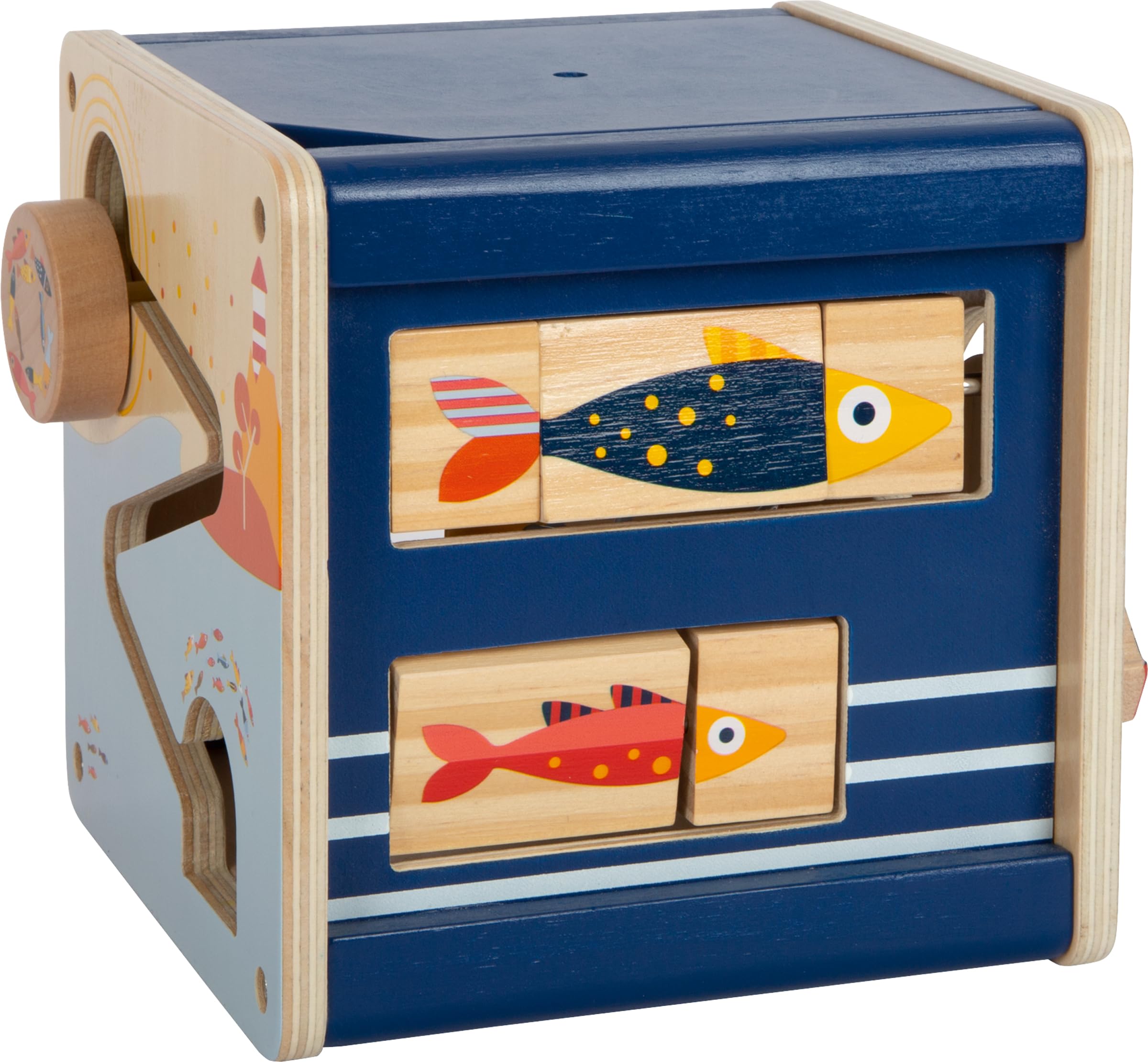 Small Foot Dado motricità Grande Oceano in Legno, Gioco di motricità per Bambini Piccoli, dai 12 Mesi, 12312