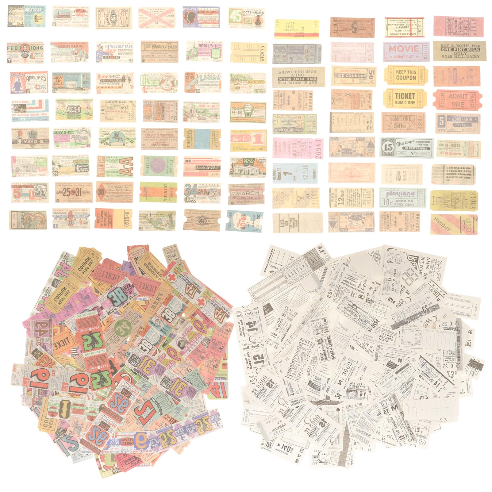 Journal et matériaux de décoration murale de style scrapbooking rétro 1200p - 8