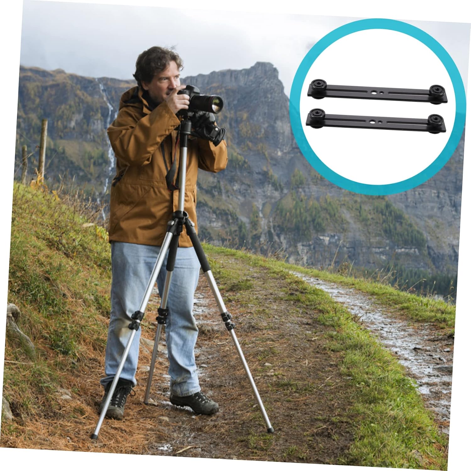 2pcs Adjustable Microphone Bar Double Mount Stand Extension Bracket for Flash Camera and Mic Compatible Holds up for Studio and Home Use
