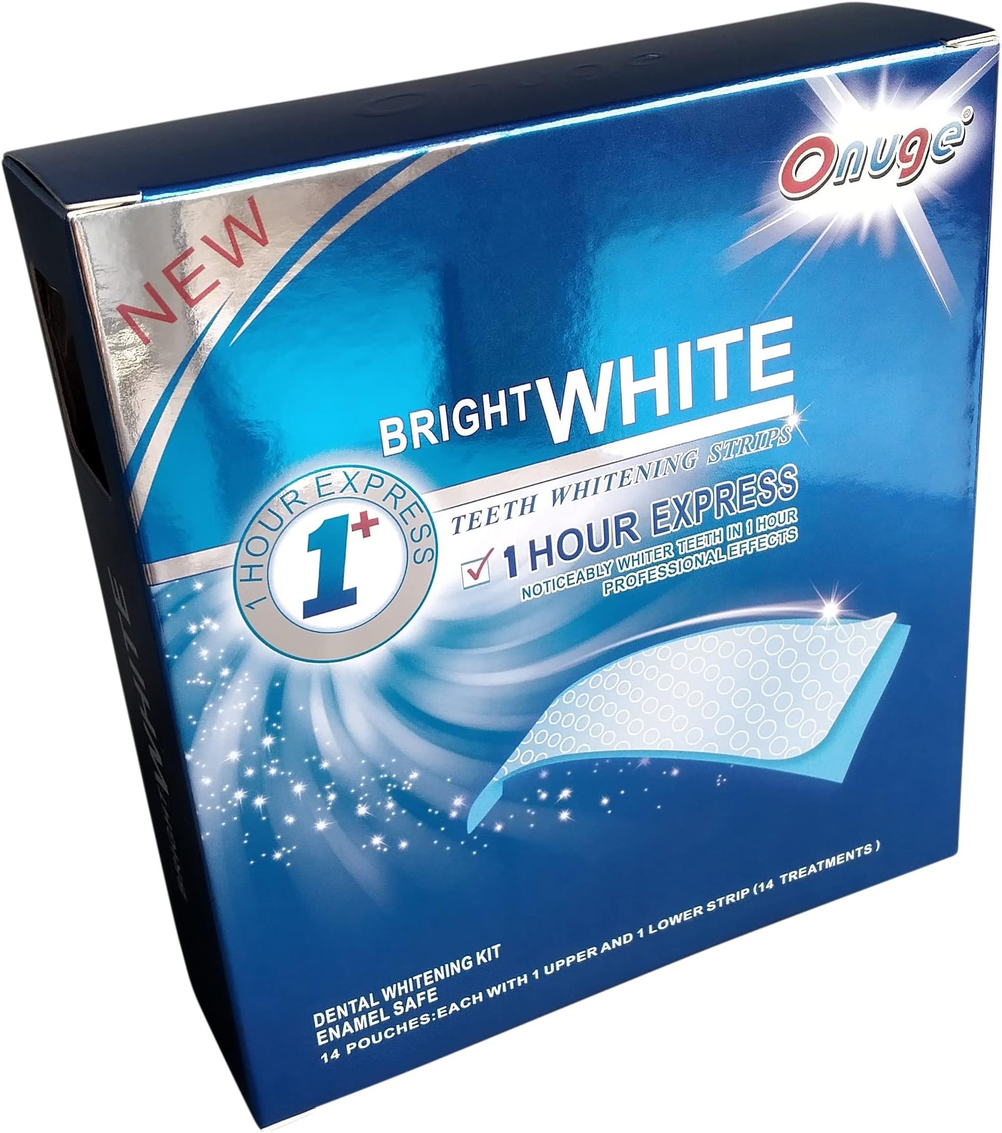 Advanced Teeth Whitening Strips Non-Sensitive Pain-Free 14 Sessions Professional Strength Tooth Bleaching Gel Easy to Use Non-Slip for a Brighter Whiter Smile