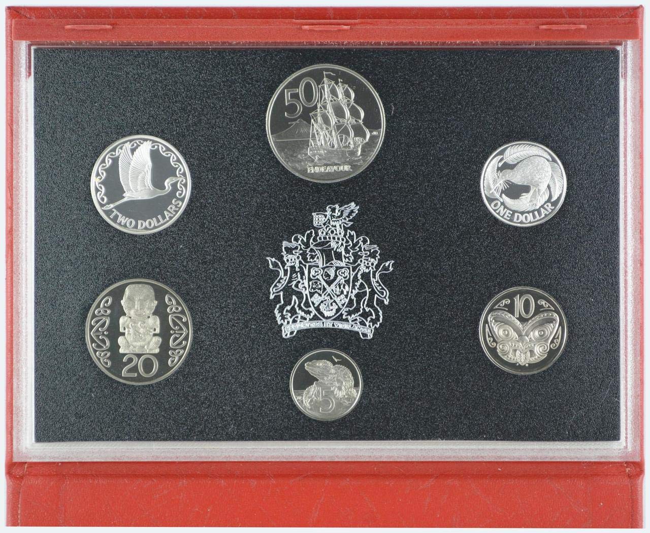 NZ 1990 Annual Proof Coin Set - Silver $1 & $2 Uncirculated