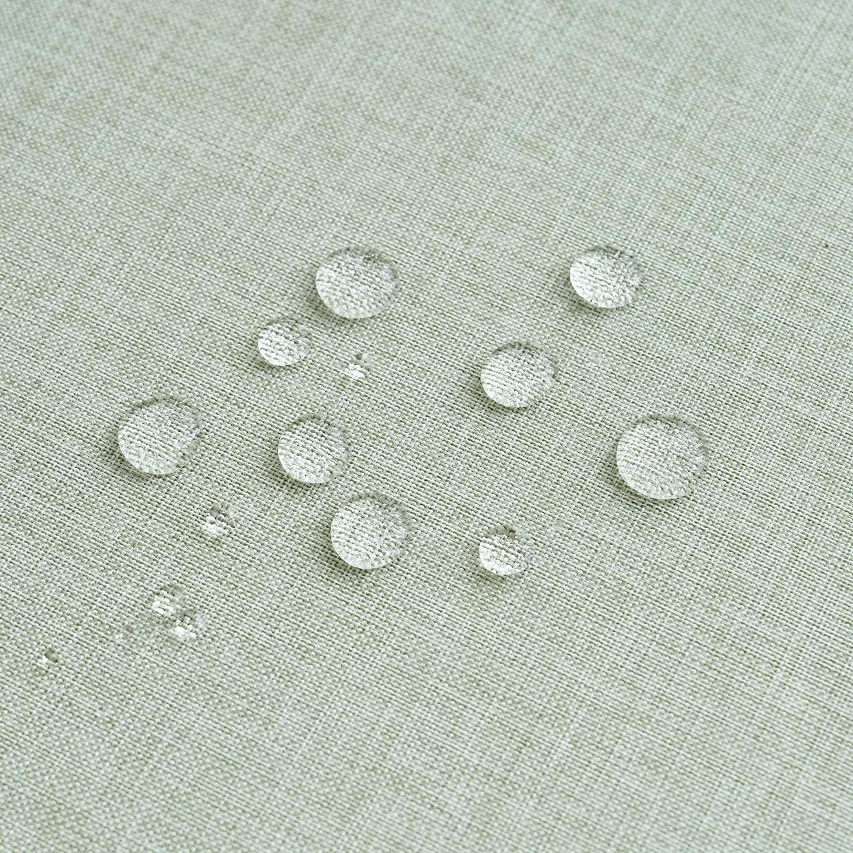 Tovaglia Rotonda 200 cm Diametro, Resistente all’Acqua e Antigoccia, Effetto Lino, Antimacchia, Tinta Unita, Copritavolo Rotondo, Verde Chiaro