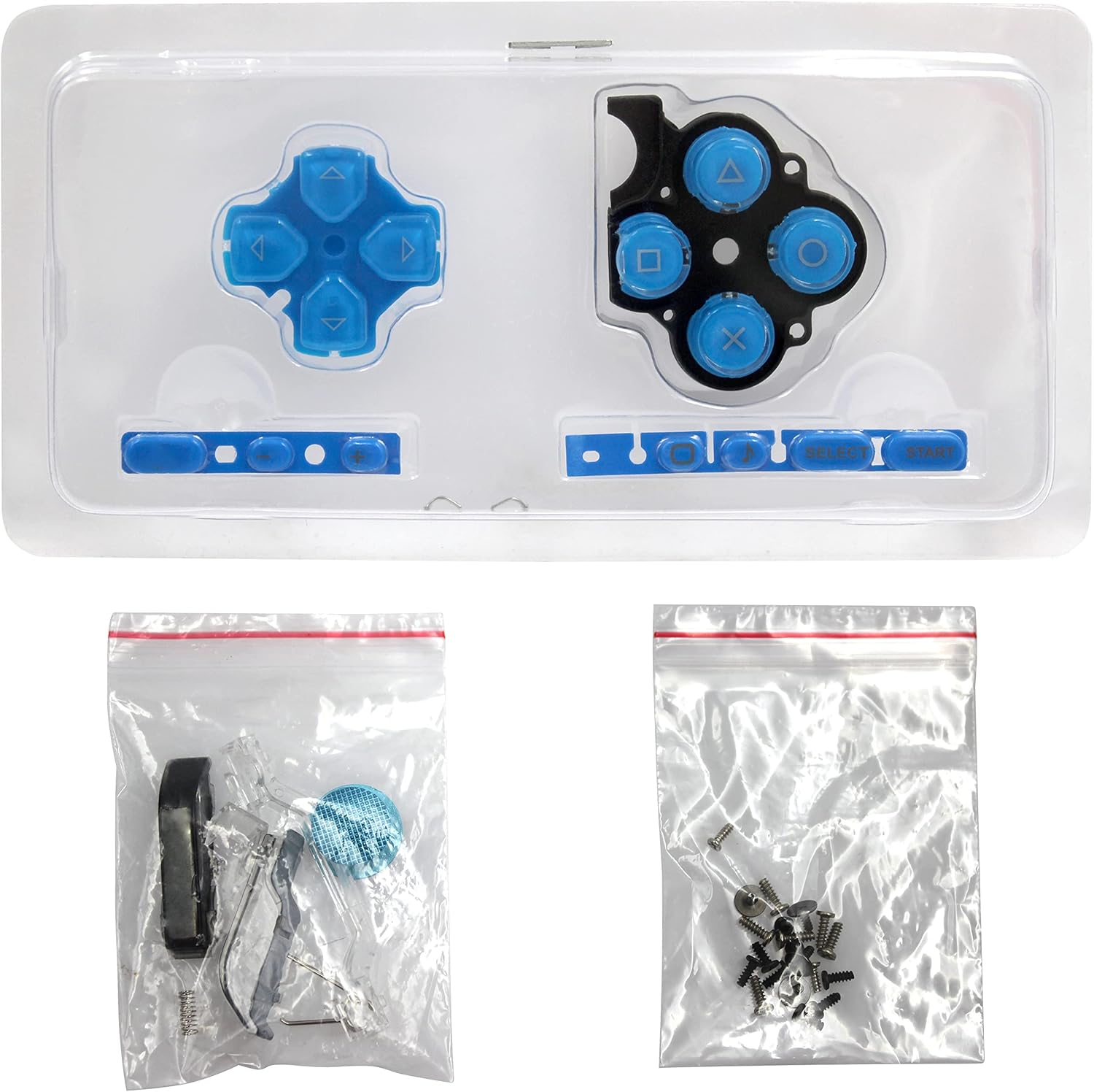 OSTENT Full Housing Shell Faceplate Case Repair Replacement for Sony PSP 3000 Color Blue