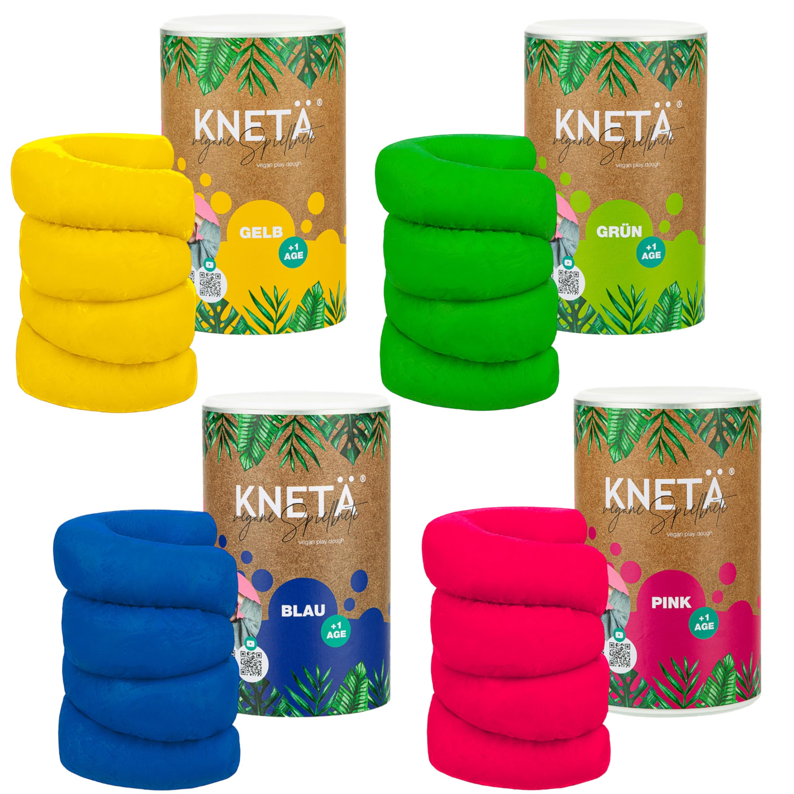 KNETÄ KNET Set I SPARBUNDLE I XXL Papierdose (1.000g) - Vegane Spielknete für Kinder ab 1 Jahr I Made in Germany (Bundle M (1) I Knete Kindergarten