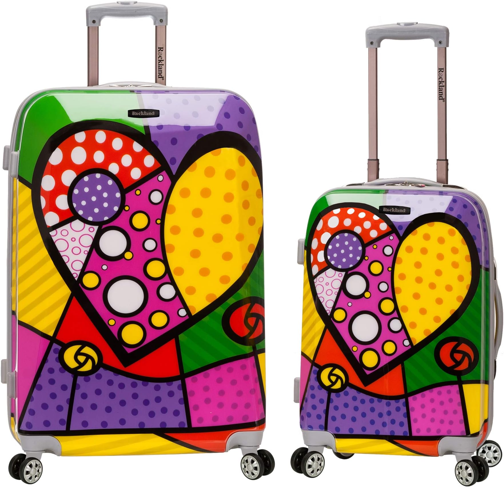 Departure Hardside Spinner Wheel Luggage, Heart, 2-Piece Set (20/28), Heart, 2-Piece Set (20/28), Departure Hardside Spinner Wheel Luggage Set