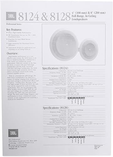 Miniatura 8 de JBL 8128 | Altavoz de techo de gama completa (4 altavoces)