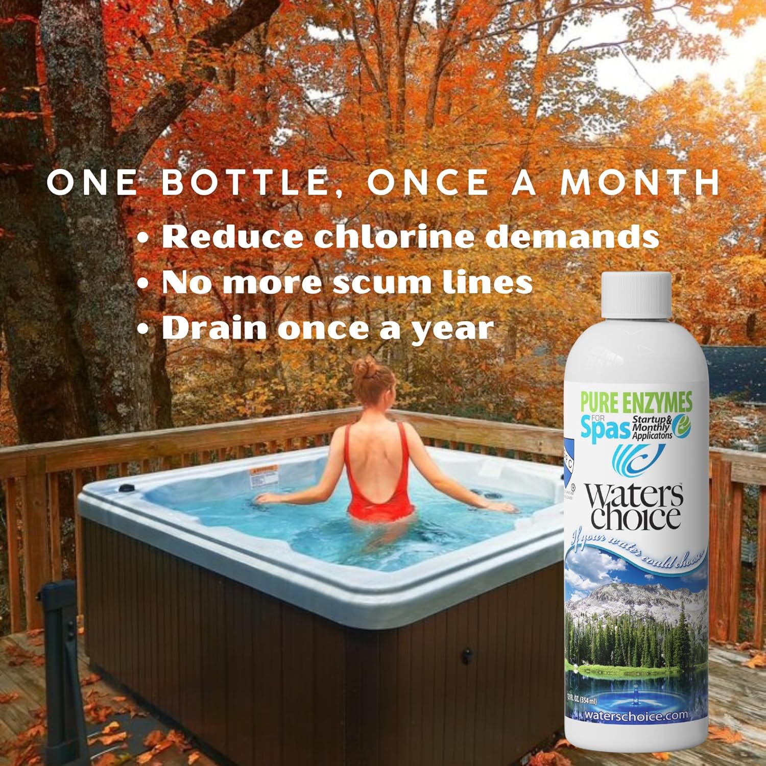 Waters Choice Spa Care Bundle – Clean & Drain + Pure Enzymes for Spas-3 Pack