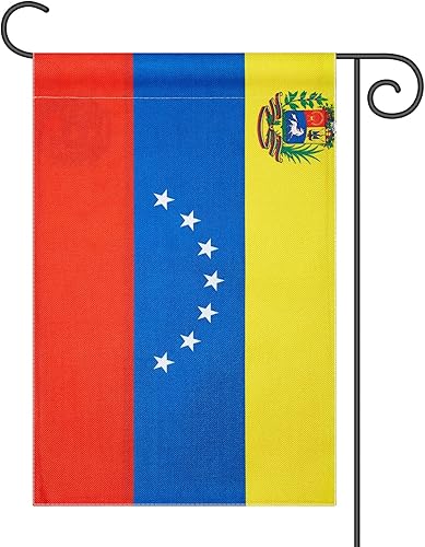 Bandera venezolana de jardín venezolana para decoración de interiores y exteriores, para patio exterior, 12 x 18 pulgadas, doble cara, celebración