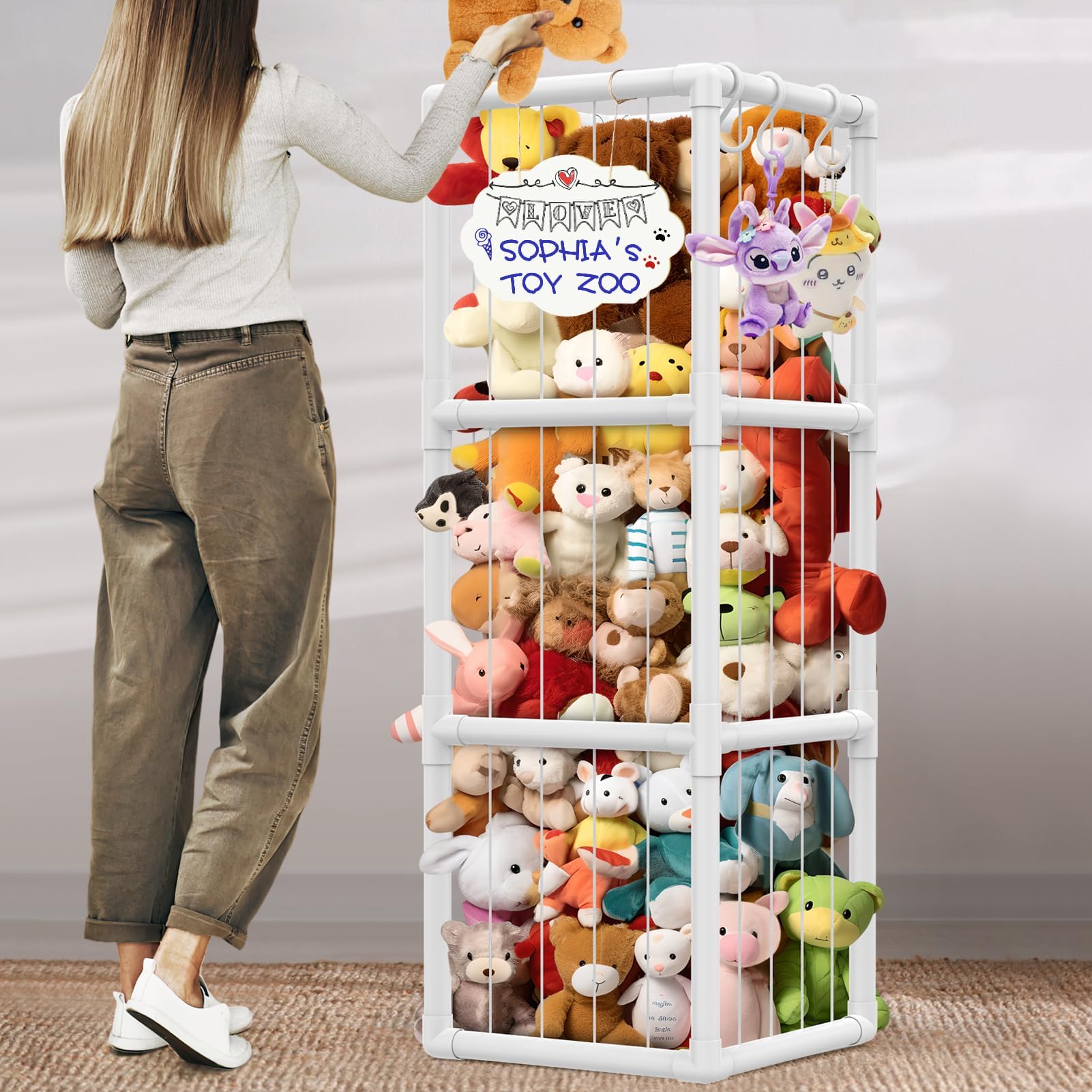 Amazon.com: Extra Large Stuffed Animal Storage Zoo Stuffed Animal ...