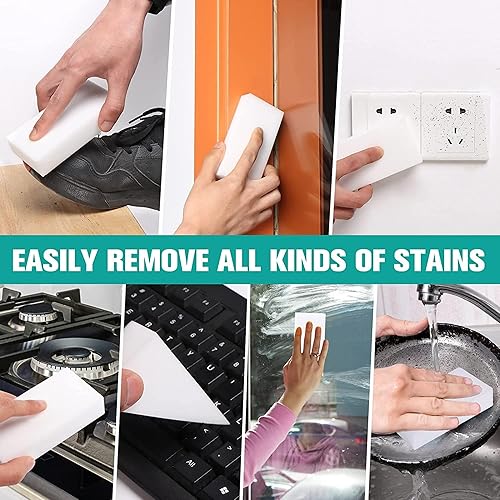 Miniatura 9 de Mr White - Esponja mágica de borrador 4 veces más fuerte, paquete de 25, cepillo de limpieza, esponja de limpieza, limpieza multiusos, limpieza del