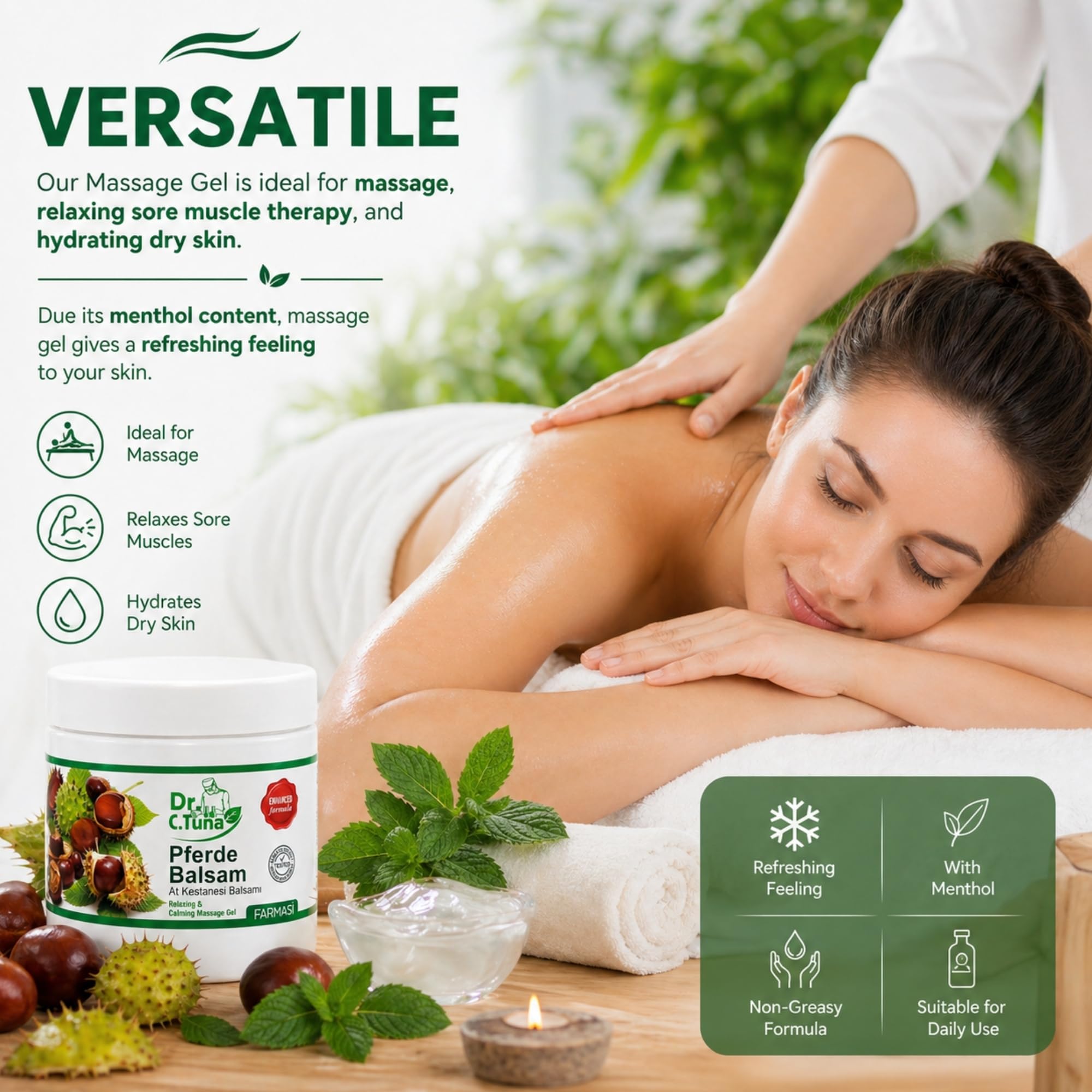 Prafast naturel gel cream 50g 2個セット Amazon.com: FARMASi Dr. C. Tuna Pferde Balsam Massage Gel, Horse