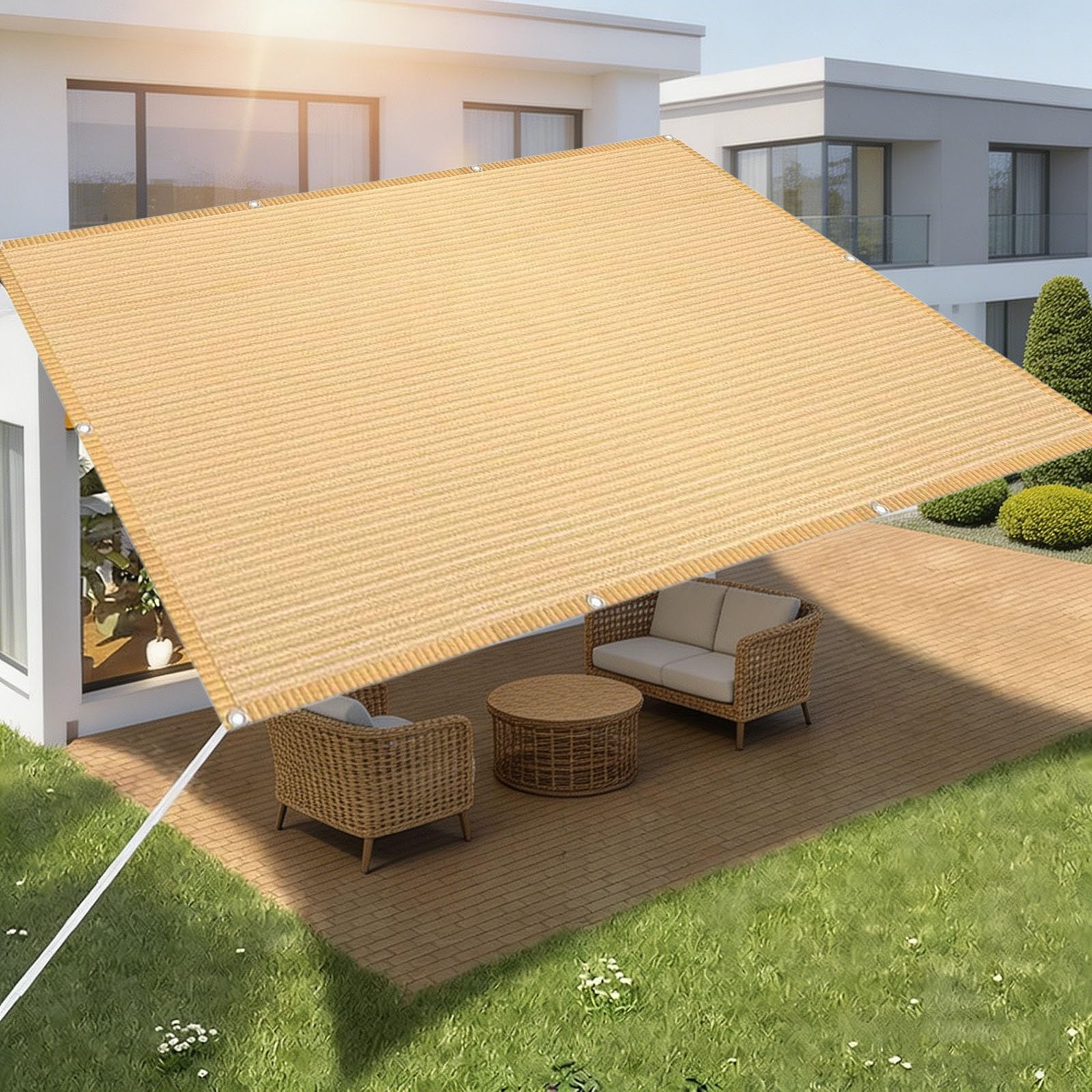 Filet d'ombrage anti-UV 95% avec oeillets de fixation robustes