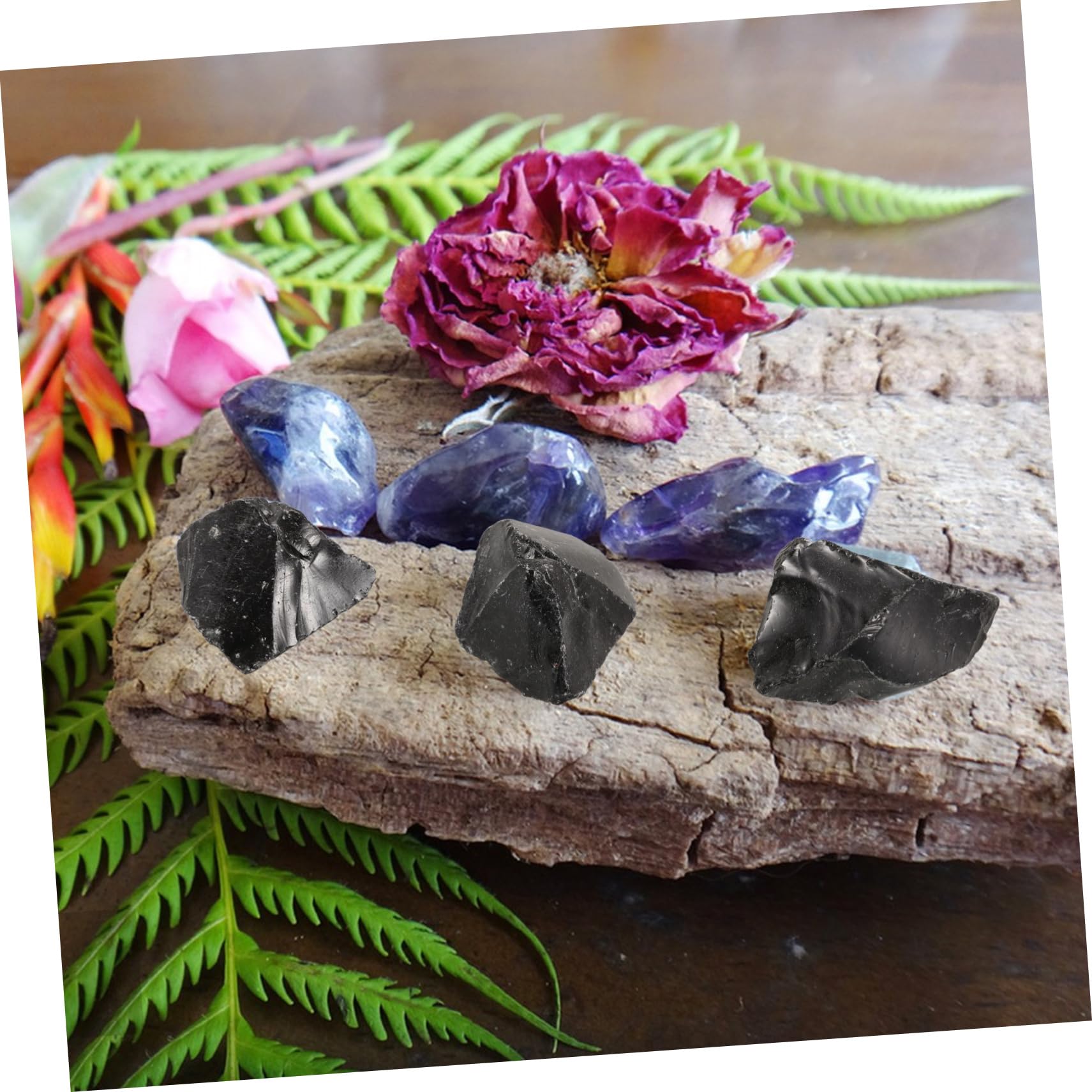 PRETYZOOM 5stücke of Natural Obsidian Stone Dekorative Obsidiansteine Für Aromatherapie Und Heimdekoration Unpolierte Für Spiritualität Und