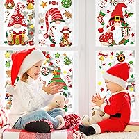 Vista 4 de Whaline 204 calcomanías de gnomo de Navidad de Acción de Gracias, Halloween, coloridos gnomos, calabaza, murciélago, árbol de Navidad, calcomanías