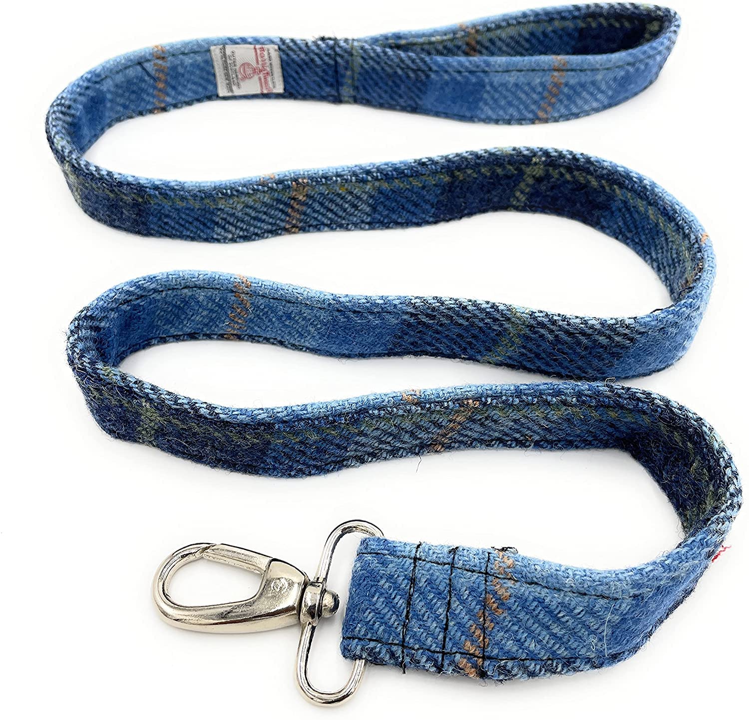 Harris Tweed Dog Lead (Blue Check) — image 1