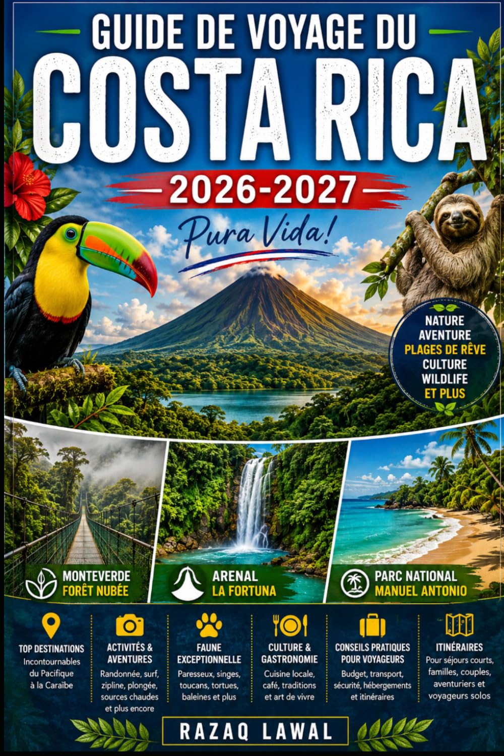 GUIDE DE VOYAGE DU COSTA RICA 2026-2027: Guide du visiteur pour la première fois au Costa Rica. Explorez le volcan Arenal et La Fortuna, découvrez la ... dans le parc national Manuel Antonio et...