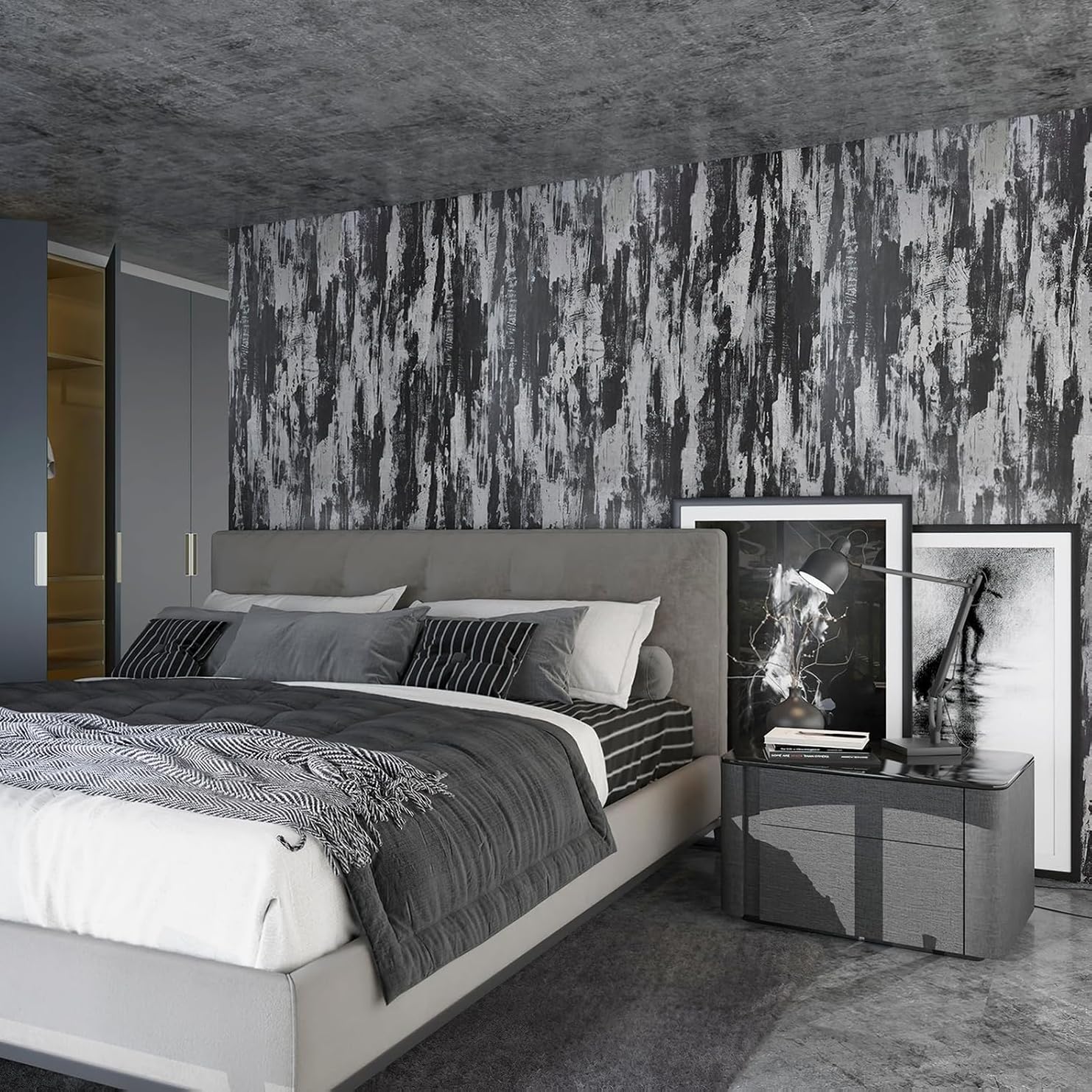 Papier peint en vinyle mat épais TOTIO texture haut de gamme pour décoration rétro