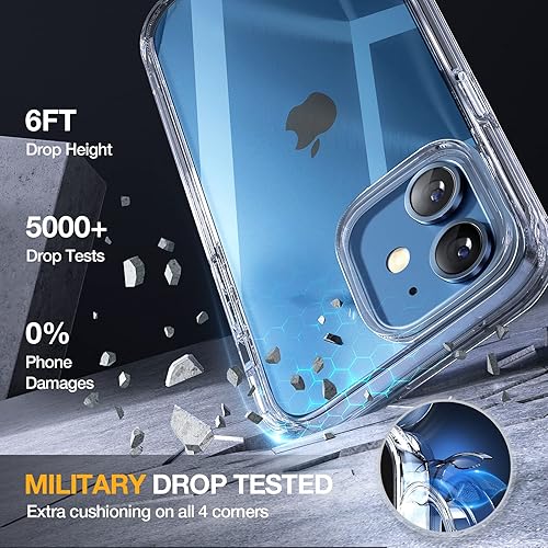 Miniatura 3 de Miracase Glass Series para iPhone 1212 Pro - Funda protectora resistente de cuerpo completo con protector de pantalla de vidrio templado 9H