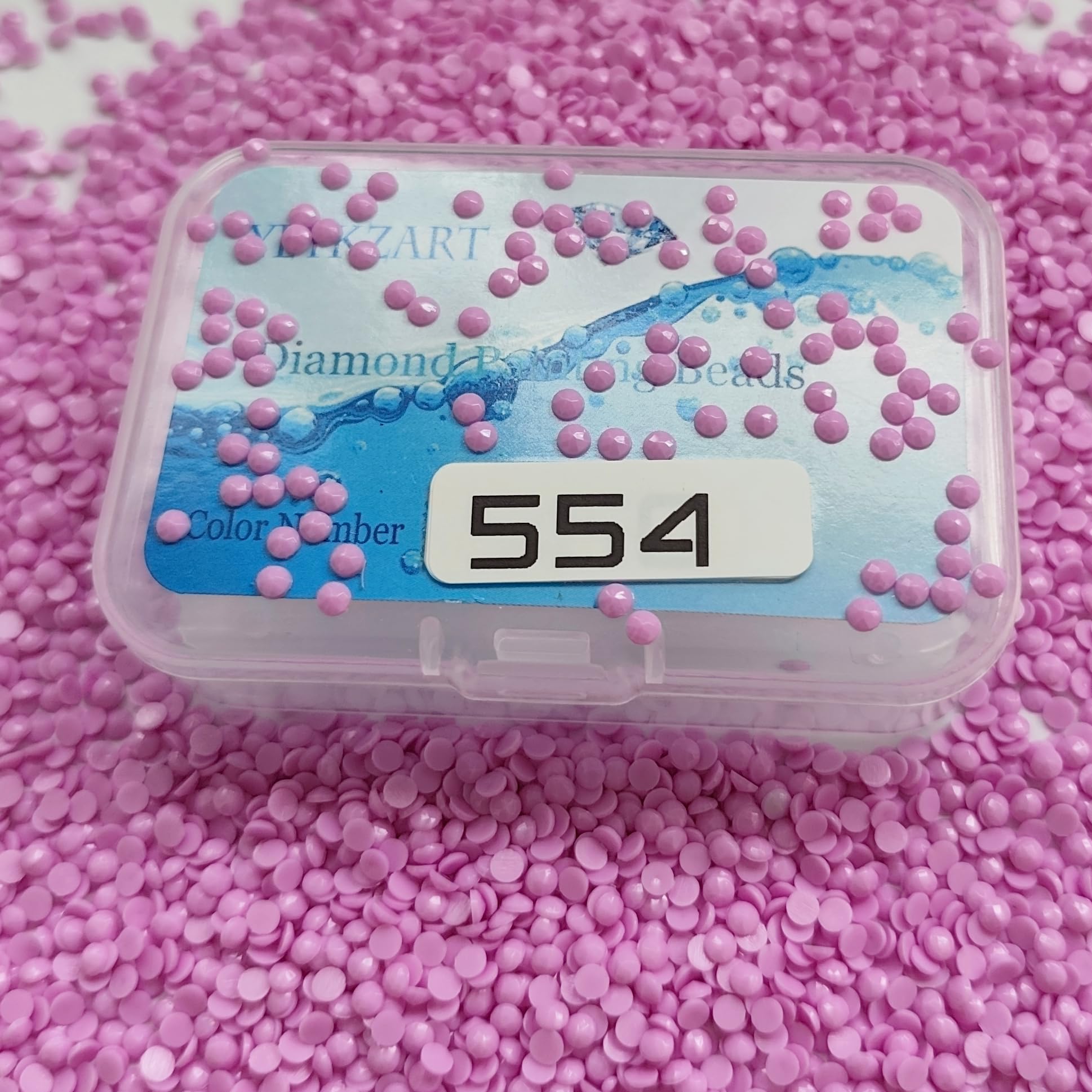 YEYKZART 554 Diamond Painting Replacement Round Diamonds Beads Rhinestones Accessories for Diamond Art Missing Color 3500 PCS — image 1