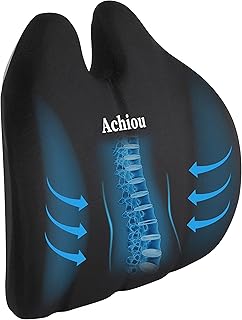 Lumbar Support Pillow for Office Chair, Back Support Pillow for Back Pain Relief, Car Seat Computer Gaming Chair Pad, Memory Foam Back Cushion, Improve Posture Cushion