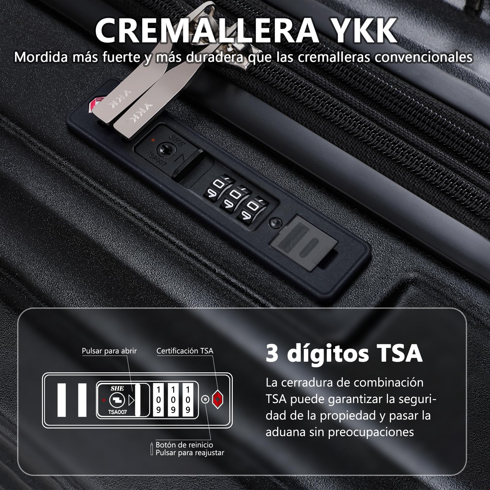 Joyway Maleta Cabina 20" ABS, Expandible 25% Ruedas 360° y Portavasos Negro | Asa telescópica 3 niveles, cremalleras YKK, TSA, compartimentos internos organizados y estructura antiarañazos