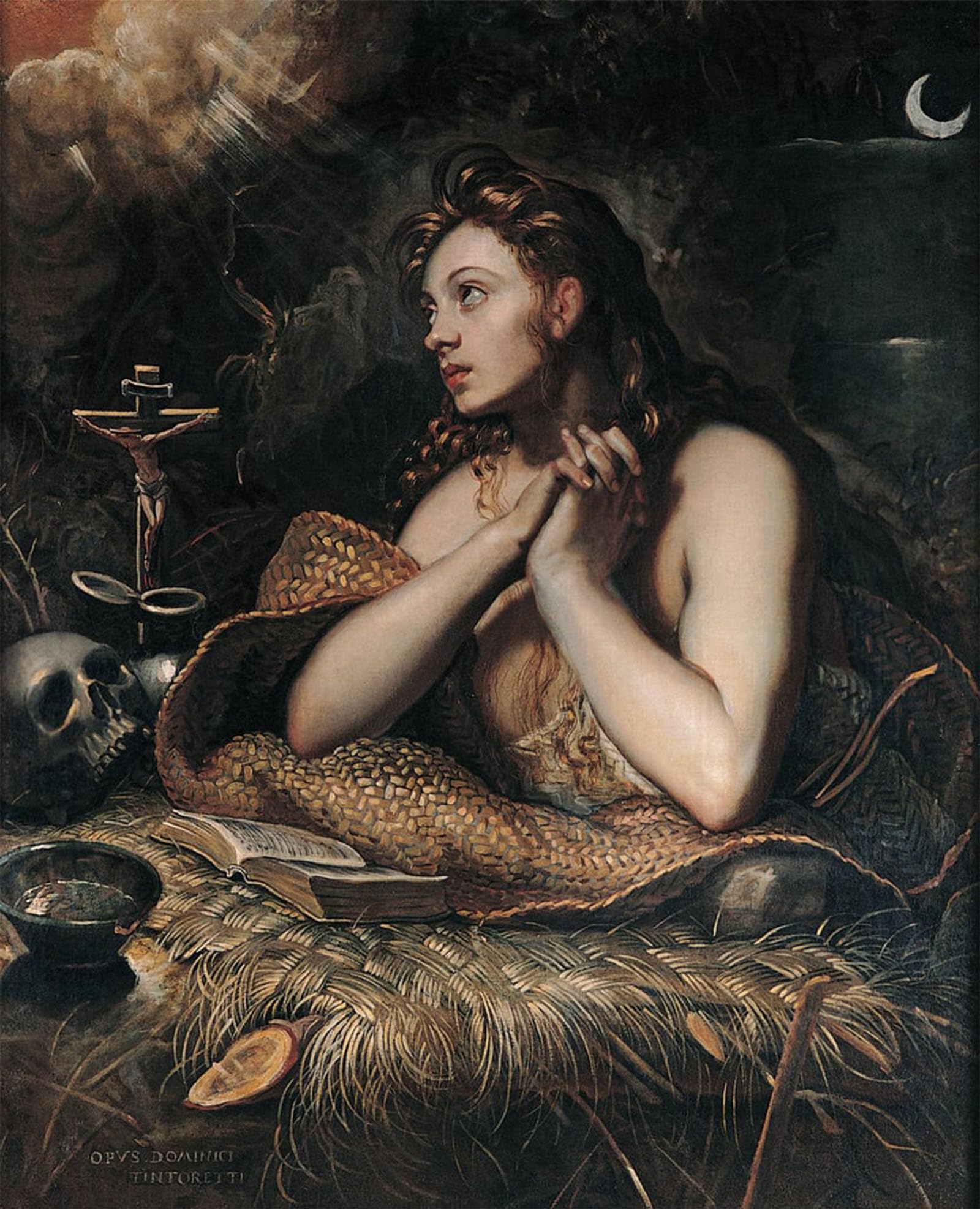 POSTERIIk Famous Print Pop Art Wall Art Graffiti the Penitent Magdalene by Domenico Robusti Tintoretto Art Prints for Home Decor 60x90cm