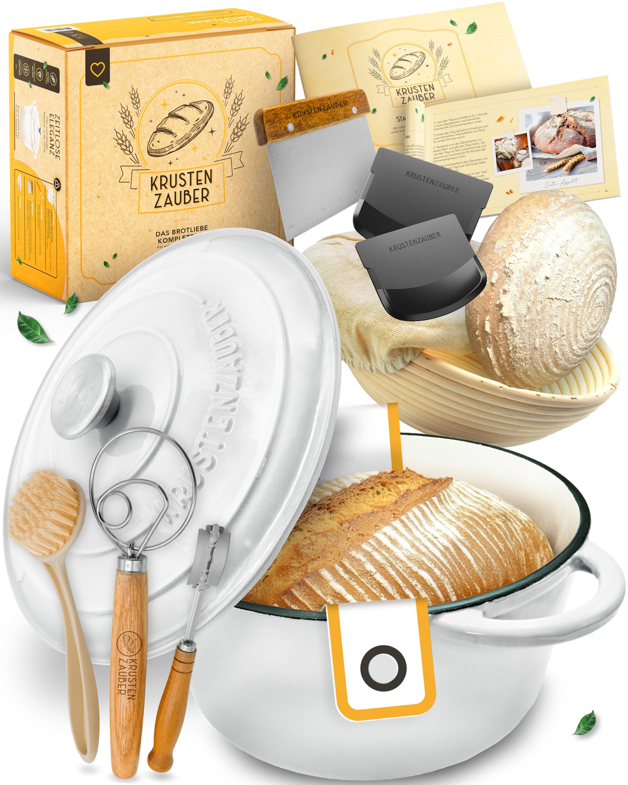 KRUSTENZAUBER Brotbackform mit Deckel im XXL-Set für selbstgebackenes Brot