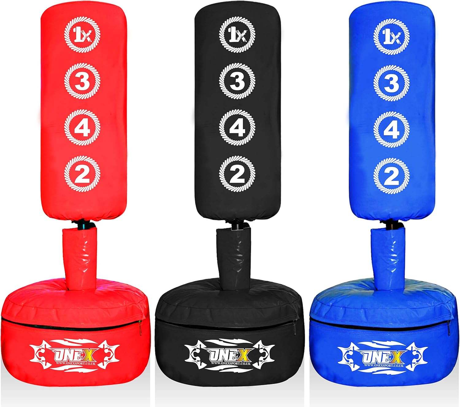 ONEX Kids/Junior Boxing FREE STANDING Punch Bag Black,Red,Blue (Black