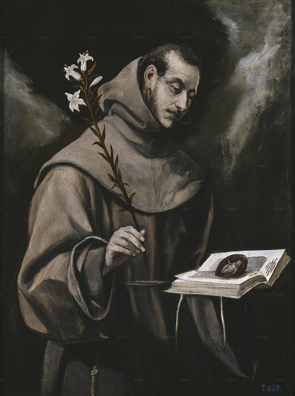 Réplica de El Greco de San Antonio de Padua: espiritualidad en tu hogar con marco mate