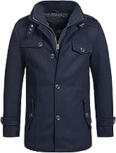 Indicode Mens Brandon Coat | Stand-up Collar Short Coat