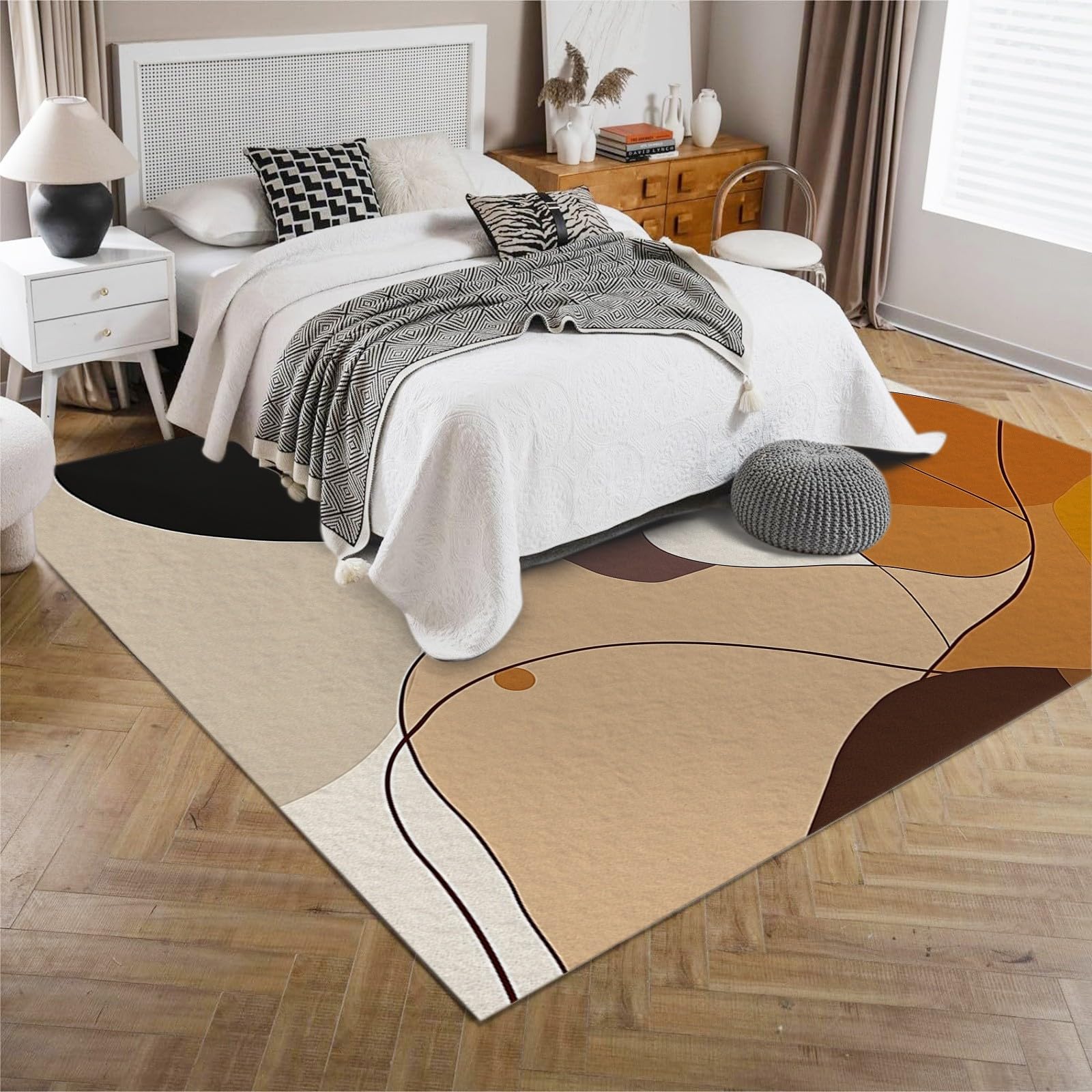 Vloerkleden, abstracte kunstlijn, 120 x 180 cm, woonkamer, groot tapijt, zacht, antislip, wasbaar, laagpolig, voor woonkamer, slaapkamer, eetkamer, huisdier- en kindvriendelijke tapijten Vloerkleden, abstracte kunstlijn, 120 x 180 cm, woonkamer, groot tapijt, zacht, antislip, wasbaar, laagpolig, voor woonkamer, slaapkamer, eetkamer, huisdier- en kindvriendelijke tapijten