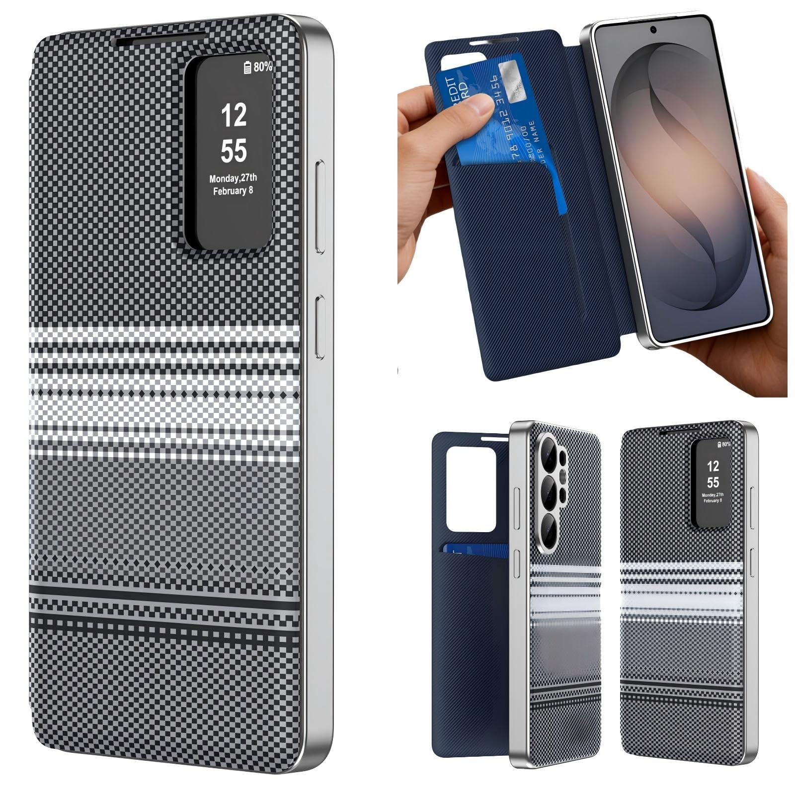 Étui pour Samsung Galaxy S22 Ultra Folio Cover Cuir Smart View
