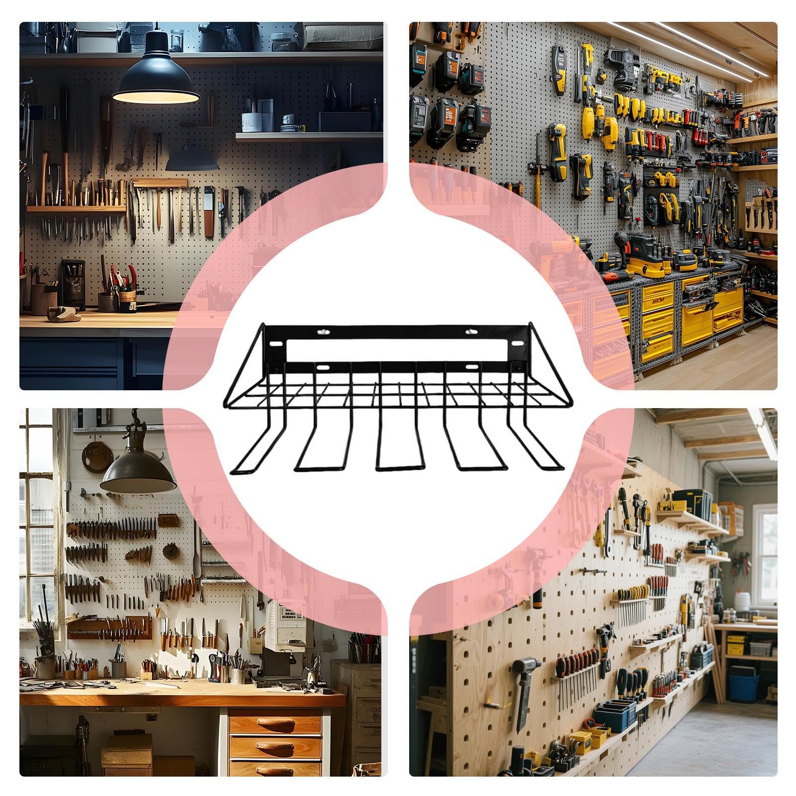 Soporte de Pared para Organizador de Herramientas Soporte para | Soporte para Herramientas para Hogar Taller Cobertizo Taladro Destornillador