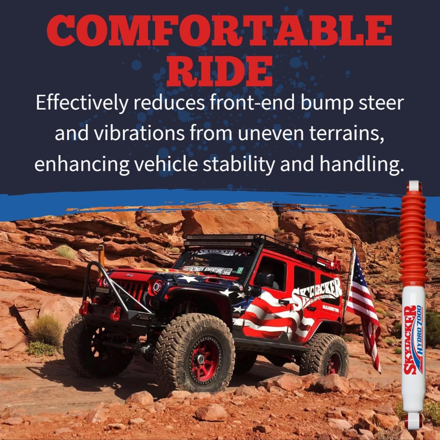 TrendsAuto Single Hydro 7000 Series Steering Stabilizer fits 1973 1986 K10 K15 Pickup 4WD with 6-8” Front & 4.5-8” Rear Lift | Durable Construction | Direct OEM Replacement Fit | Easy Installation