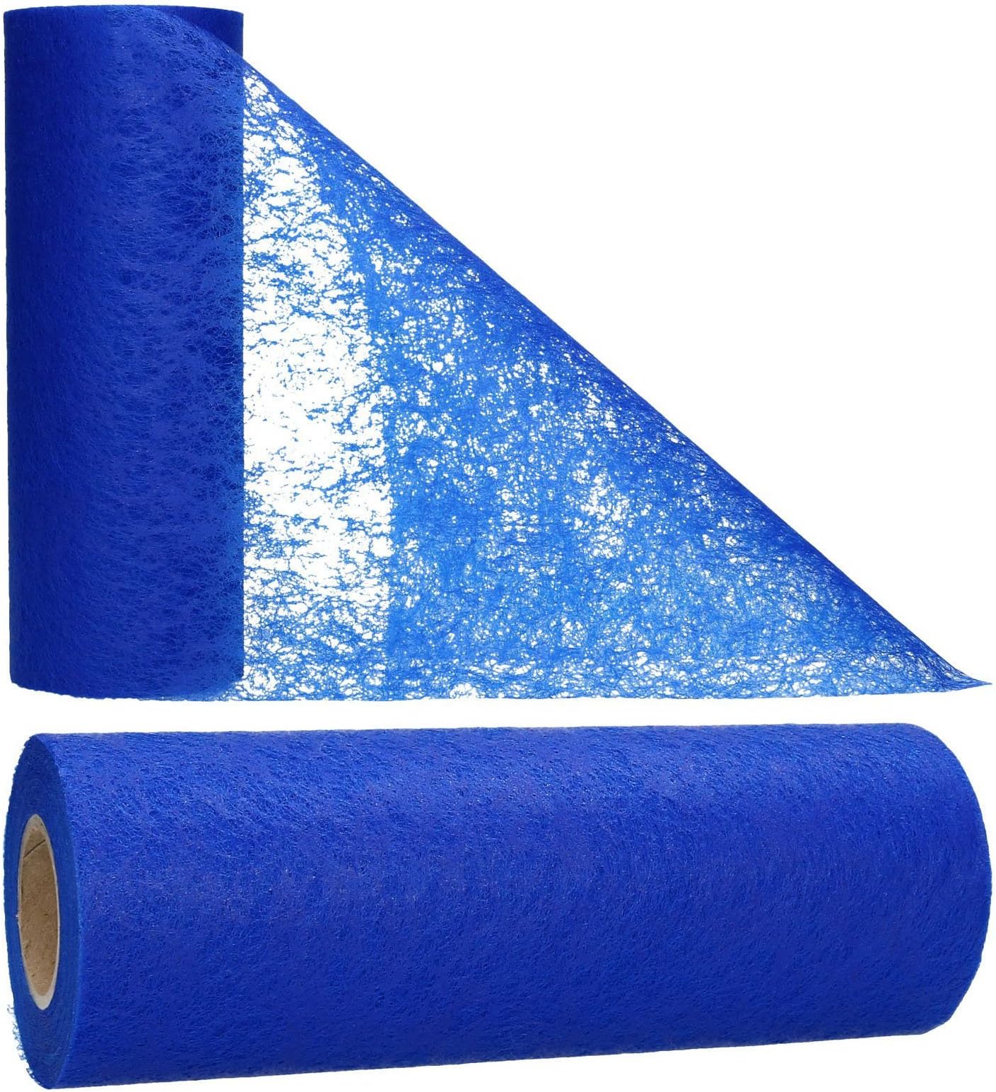 table runner Non-woven table ribbon flower decoration wedding communion 23cm / 25m roll (navy blue)