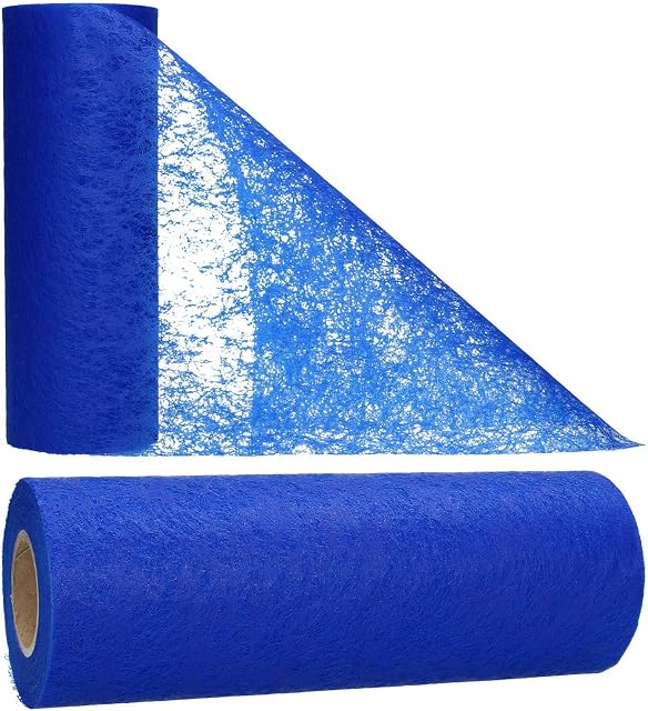 AmaCasa Bieżnik stołowy z włókniny na wesela, komunię, chrzciny i wszystkie uroczystości, wymiary: rolka 23 cm/25 m (niebieski, włóknina)