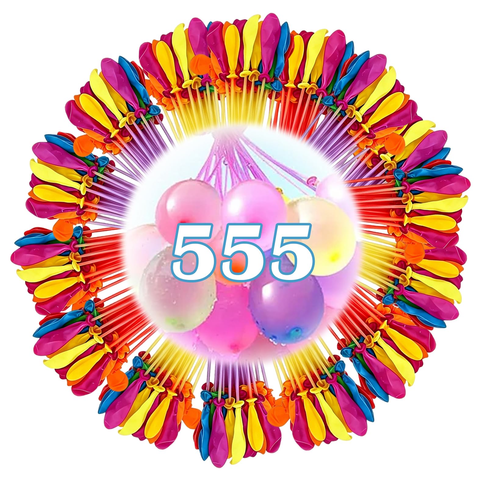 555 Water Balloons, Quick-Fill Water Balloons, Self-Sealing Water Balloons